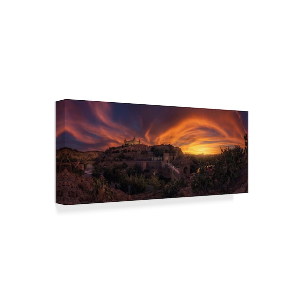 Ivan Ferrero 'In Flames' Canvas Art,14x32